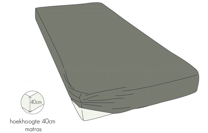 Kayori Shizu hoeslaken stretch - Jersey - Taupe