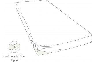 Kayori Shizu Topper Hoeslaken stretch - Jersey - Wit