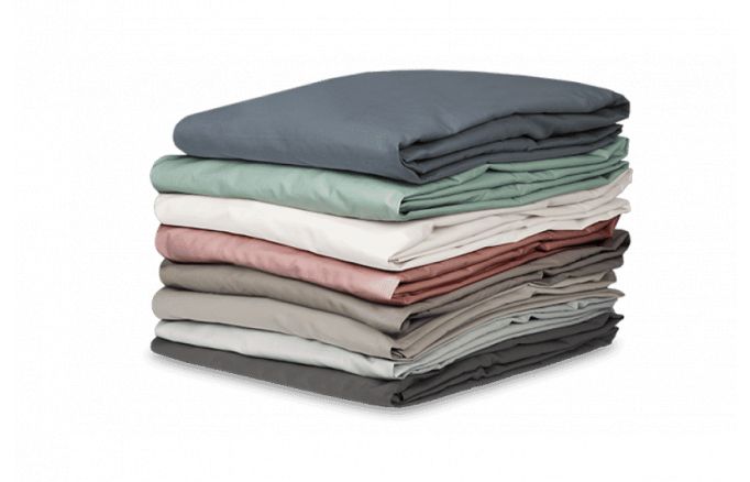 Kayori Shizu Topper hoeslaken Perkal - Zand