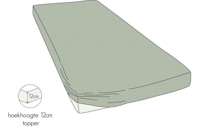Kayori Shizu Topper hoeslaken Perkal - Zand