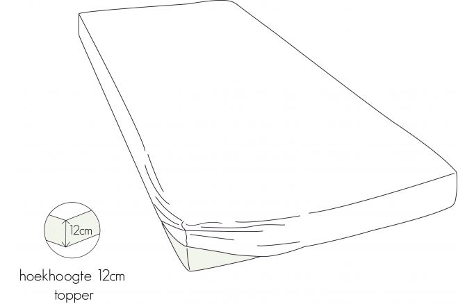 Kayori Shizu Topper hoeslaken Perkal - Wit