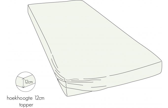 Kayori Shizu Topper hoeslaken Perkal - Offwhite