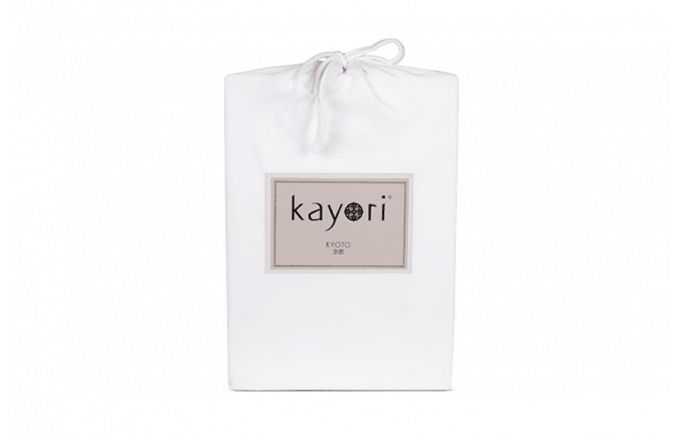 Kayori Kyoto -Splittopper Hoeslaken - Jersey - Wit