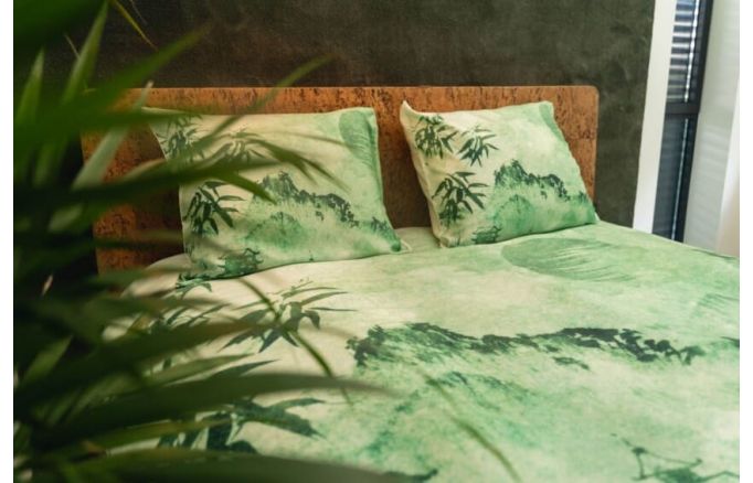Kayori Katai - Dekbedovertrek - Tencel - Groen